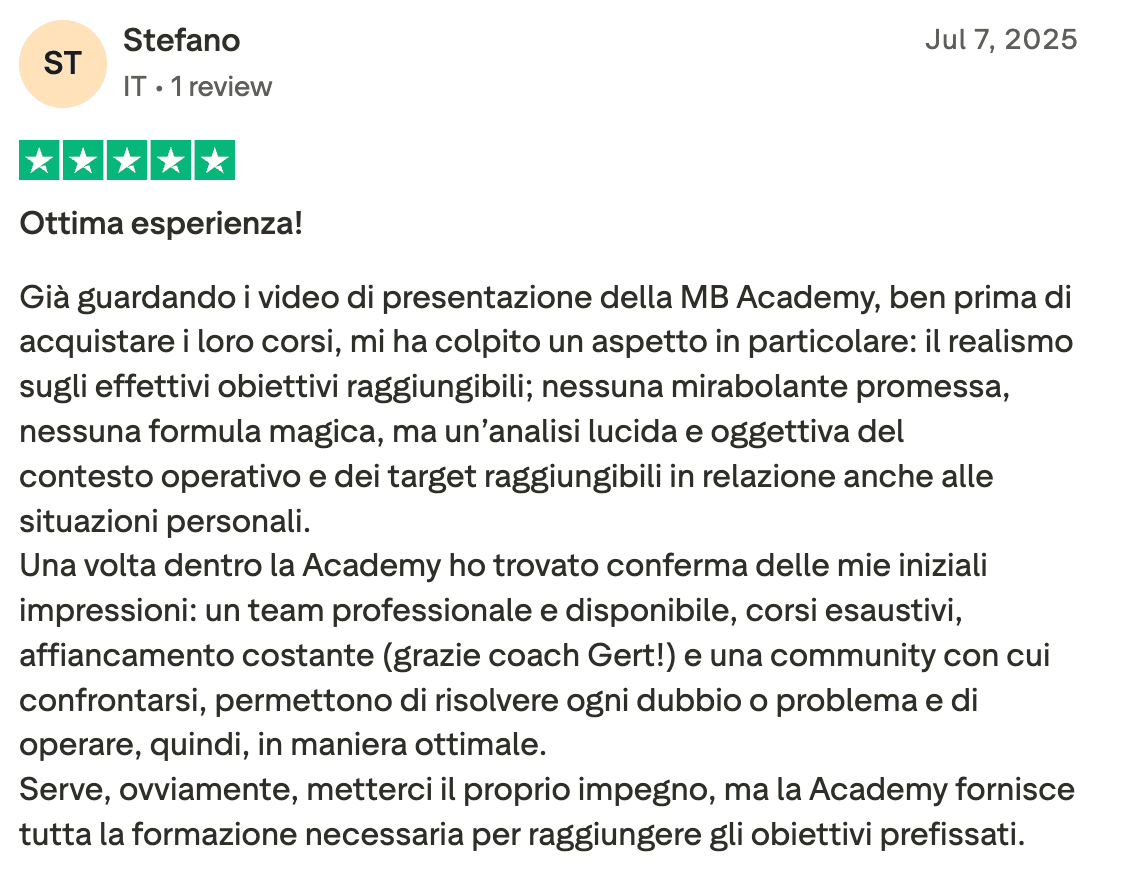 Recensione Trustpilot 15