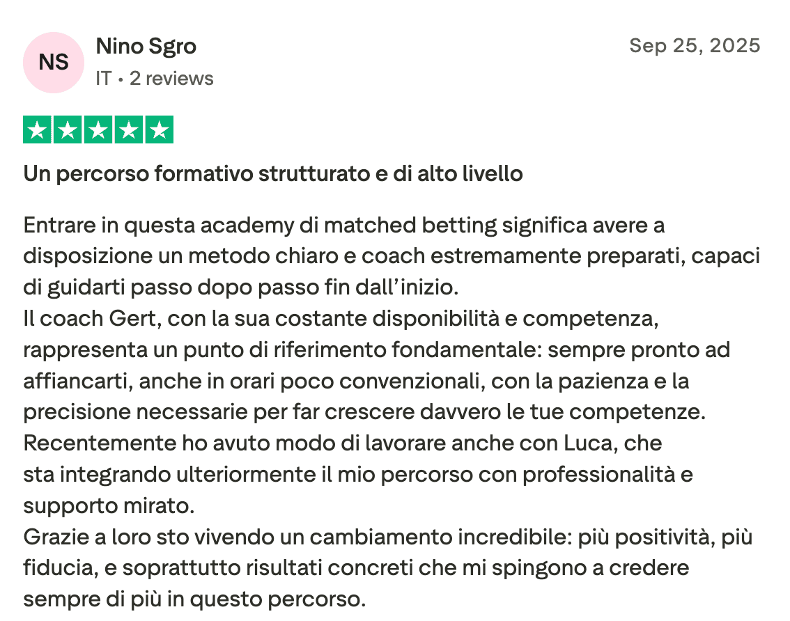 Recensione Trustpilot 10