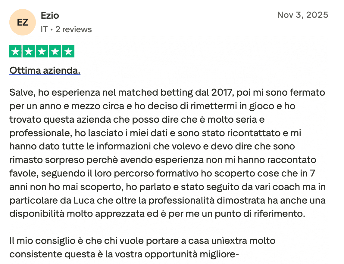Recensione Trustpilot 3