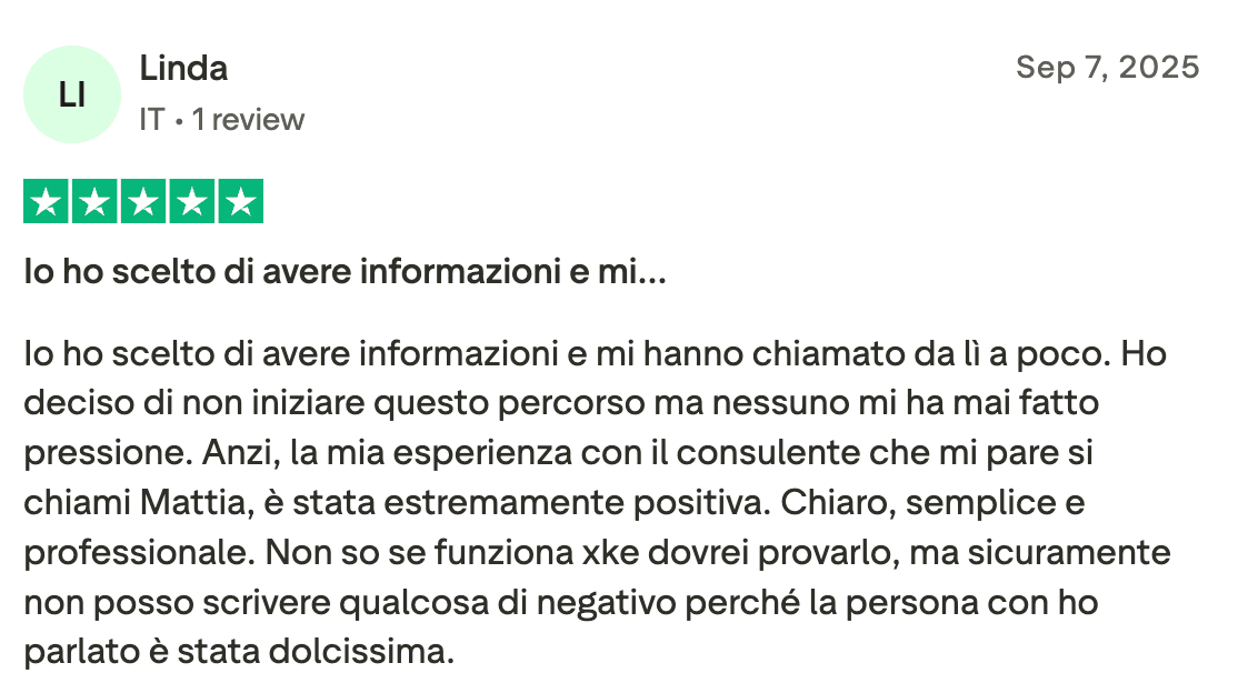 Recensione Trustpilot 11