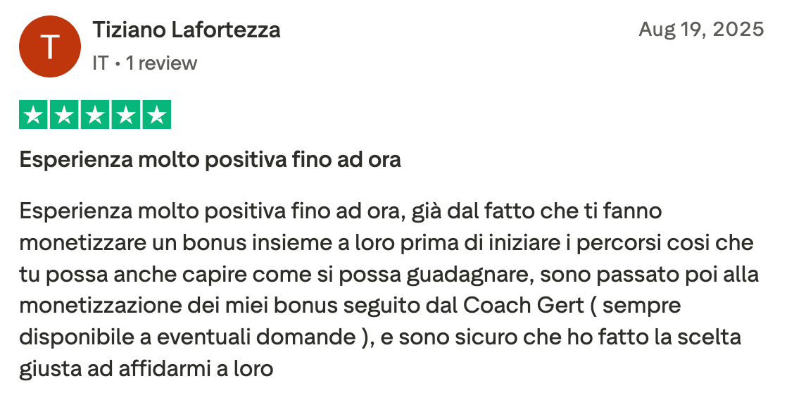 Recensione Trustpilot 12